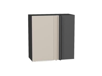 Шкаф верхний прямой угловой Фьюжн 700 Cream Silk / Graphite