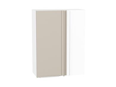 Шкаф верхний прямой угловой Фьюжн 700Н Cream Silk / Белый