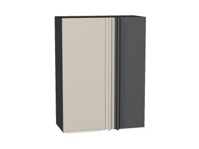 Шкаф верхний прямой угловой Фьюжн 700Н Cream Silk / Graphite