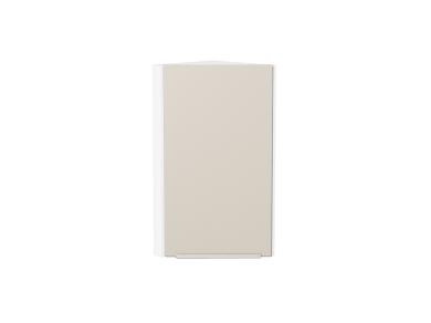 Шкаф верхний торцевой Фьюжн 300 Cream Silk / Белый