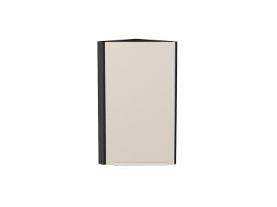 Шкаф верхний торцевой Фьюжн 300 Cream Silk / Graphite