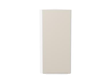 Шкаф верхний торцевой Фьюжн 300Н Cream Silk / Белый
