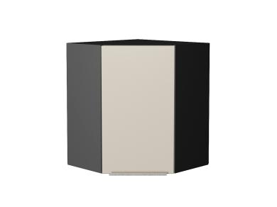 Шкаф верхний угловой Фьюжн 590 Cream Silk / Graphite