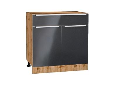 Шкаф нижний с 1 ящиком Фьюжн 800 Anthracite / Дуб Вотан