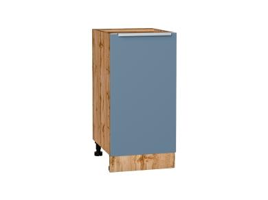 Шкаф нижний Фьюжн 400 Silky Blue / Дуб Вотан