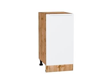 Шкаф нижний Фьюжн 400 Silky White / Дуб Вотан