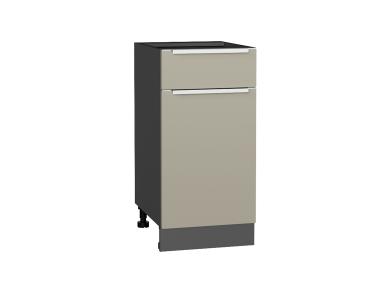 Шкаф нижний с 1 ящиком Фьюжн 400 Silky Grey / Graphite