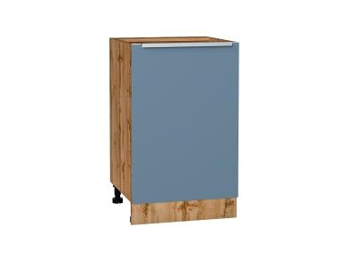 Шкаф нижний Фьюжн 500 Silky Blue / Дуб Вотан