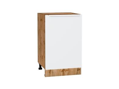 Шкаф нижний Фьюжн 500 Silky White / Дуб Вотан