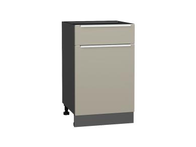 Шкаф нижний с 1 ящиком Фьюжн 500 Silky Grey / Graphite