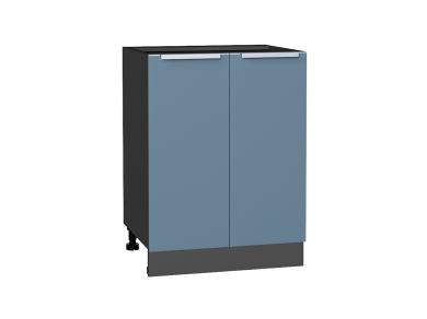 Шкаф нижний Фьюжн 600 Silky Blue / Graphite
