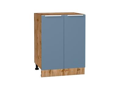 Шкаф нижний Фьюжн 600 Silky Blue / Дуб Вотан