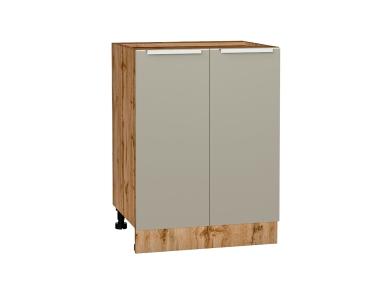 Шкаф нижний Фьюжн 600 Silky Grey / Дуб Вотан