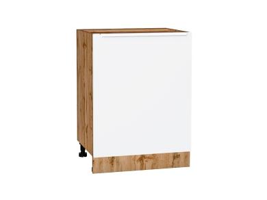Шкаф нижний Фьюжн 600М Silky White / Дуб Вотан