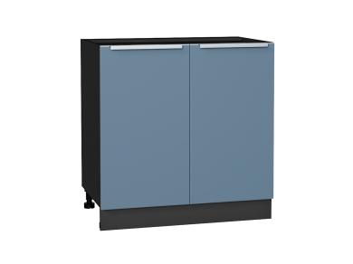 Шкаф нижний Фьюжн 800 Silky Blue / Graphite