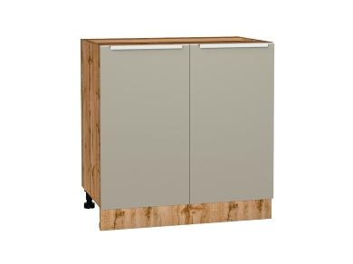 Шкаф нижний Фьюжн 800 Silky Grey / Дуб Вотан