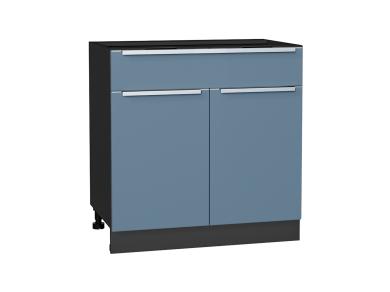 Шкаф нижний с 1 ящиком Фьюжн 800 Silky Blue / Graphite