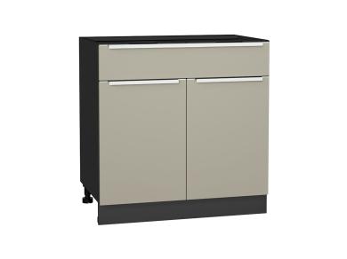 Шкаф нижний с 1 ящиком Фьюжн 800 Silky Grey / Graphite
