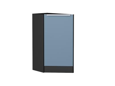Шкаф нижний торцевой Фьюжн 300 (прав.) Graphite / Silky Blue