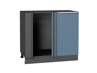 Шкаф нижний угловой Фьюжн 990М Silky Blue / Graphite