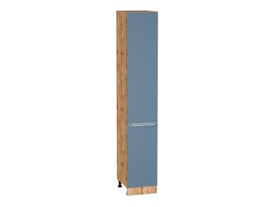 Шкаф пенал Фьюжн 400Н (для верхних шкафов 920) Silky Blue / Дуб Вотан