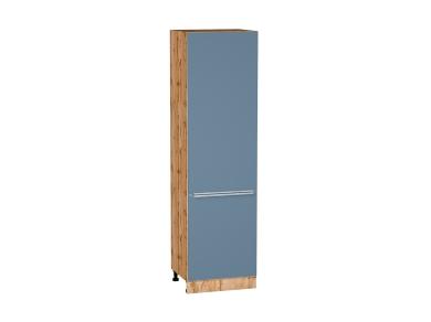 Шкаф пенал Фьюжн 600 (для верхних шкафов 720) Silky Blue / Дуб Вотан