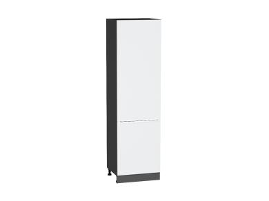Шкаф пенал Фьюжн 600 (для верхних шкафов 720) Silky White / Graphite