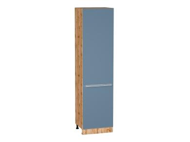 Шкаф пенал Фьюжн 600Н (для верхних шкафов 920) Silky Blue / Дуб Вотан
