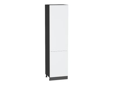 Шкаф пенал Фьюжн 600Н (для верхних шкафов 920) Silky White / Graphite