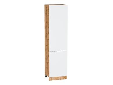 Шкаф пенал Фьюжн 600Н (для верхних шкафов 920) Silky White / Дуб Вотан