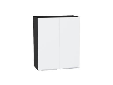 Шкаф верхний Фьюжн 600 Silky White / Graphite