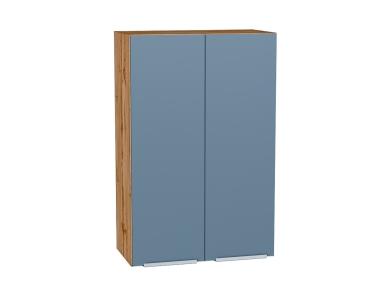 Шкаф верхний Фьюжн 600Н Silky Blue / Дуб Вотан