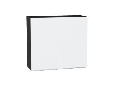 Шкаф верхний Фьюжн 800 Silky White / Graphite
