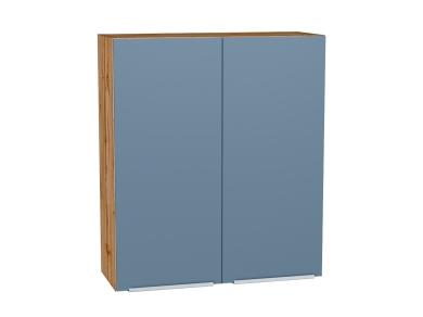 Шкаф верхний Фьюжн 800Н Silky Blue / Дуб Вотан