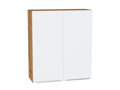 Шкаф верхний Фьюжн 800Н Silky White / Дуб Вотан