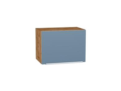 Шкаф верхний горизонтальный Фьюжн 500 Silky Blue / Дуб Вотан