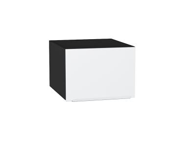 Шкаф верхний горизонтальный с увеличенной глубиной Фьюжн 510 Silky White / Graphite