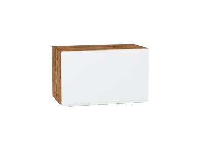 Шкаф верхний горизонтальный Фьюжн 600 Silky White / Дуб Вотан