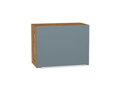 Шкаф верхний горизонтальный Фьюжн 600Н Silky Blue / Дуб Вотан