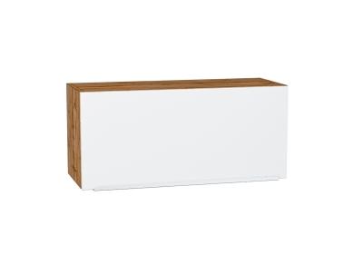 Шкаф верхний горизонтальный Фьюжн 800 Silky White / Дуб Вотан