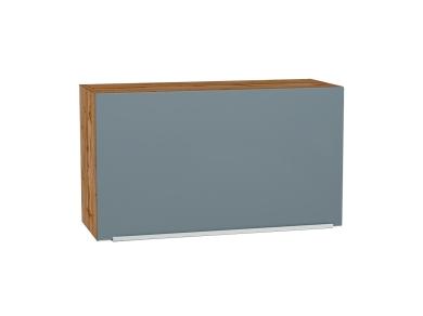 Шкаф верхний горизонтальный Фьюжн 800Н Silky Blue / Дуб Вотан