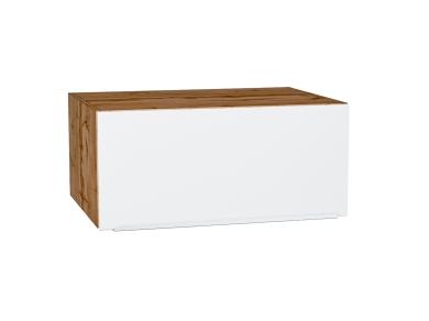 Шкаф верхний горизонтальный с увеличенной глубиной Фьюжн 810 Silky White / Дуб Вотан