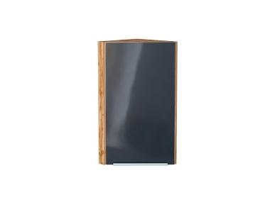 Шкаф верхний торцевой Фьюжн 300 Anthracite / Дуб Вотан