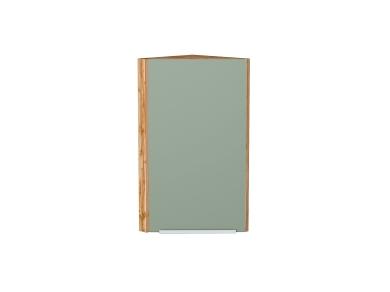 Шкаф верхний торцевой Фьюжн 300 Silky Mint / Дуб Вотан