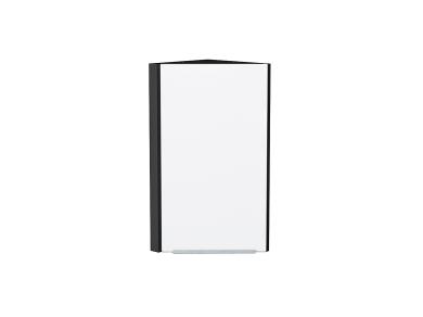 Шкаф верхний торцевой Фьюжн 300 Silky White / Graphite