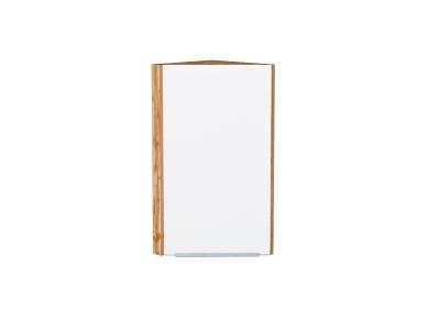 Шкаф верхний торцевой Фьюжн 300 Silky White / Дуб Вотан