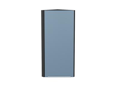 Шкаф верхний торцевой Фьюжн 300Н Silky Blue / Graphite