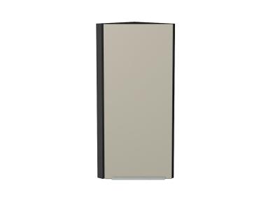 Шкаф верхний торцевой Фьюжн 300Н Silky Grey / Graphite