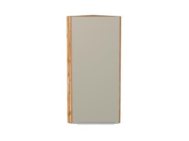 Шкаф верхний торцевой Фьюжн 300Н Silky Grey / Дуб Вотан