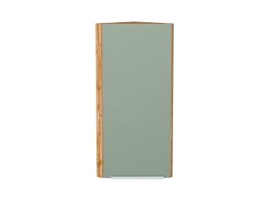 Шкаф верхний торцевой Фьюжн 300Н Silky Mint / Дуб Вотан